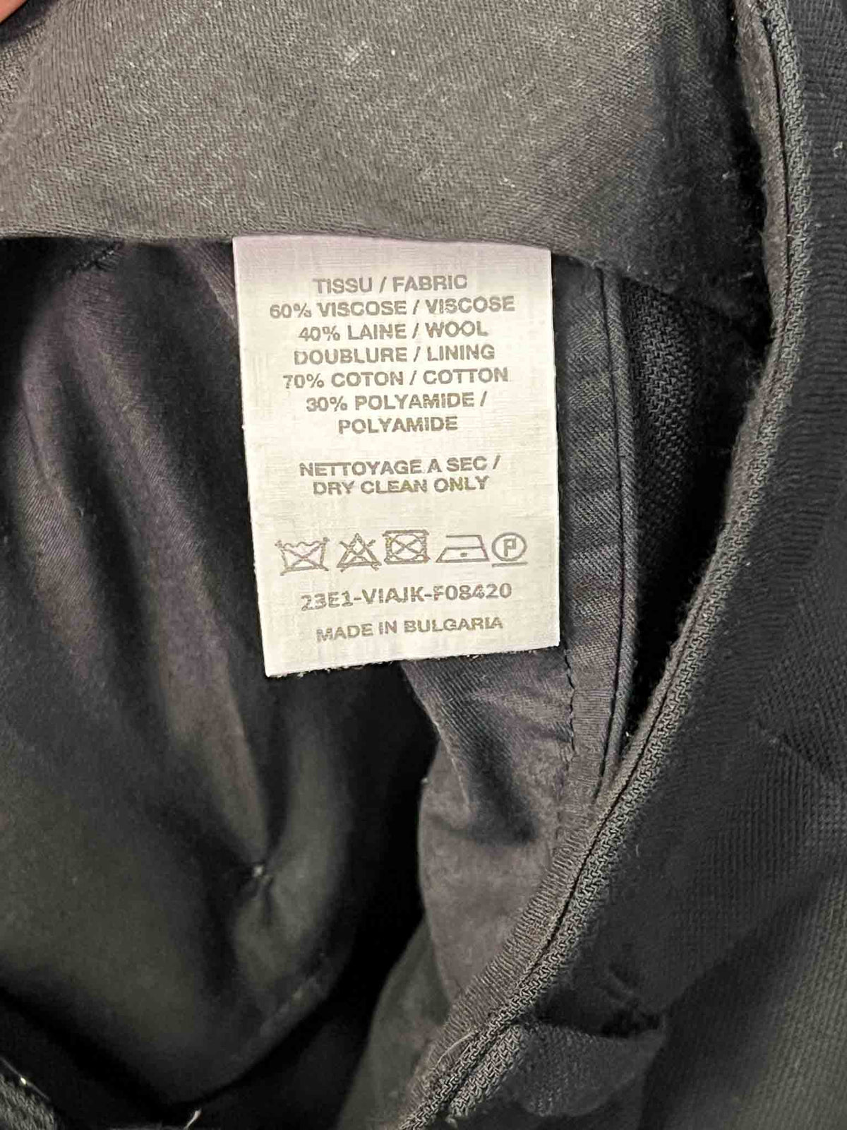 Size L | A.P.C Black Wool Blend Pants