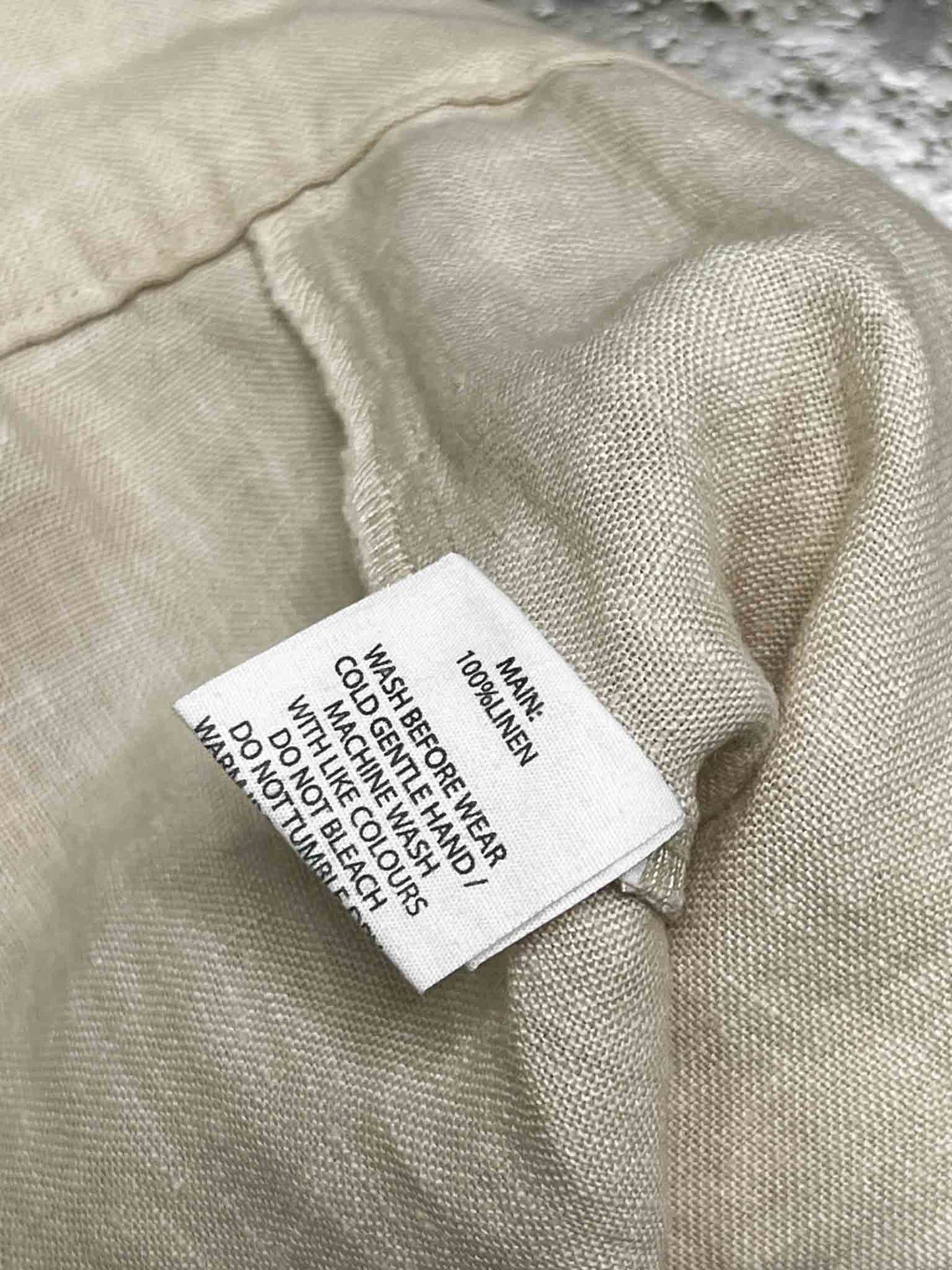 Size 12 | AERE Beige Linen Trousers