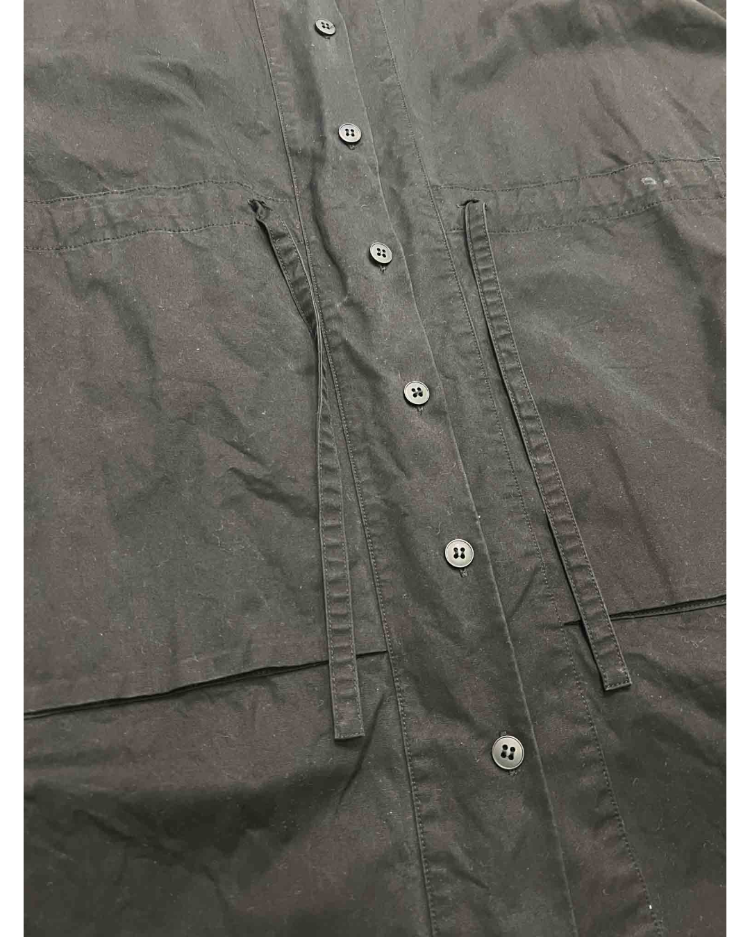Size L | Kloke Black Cotton Shirt Midi Dress