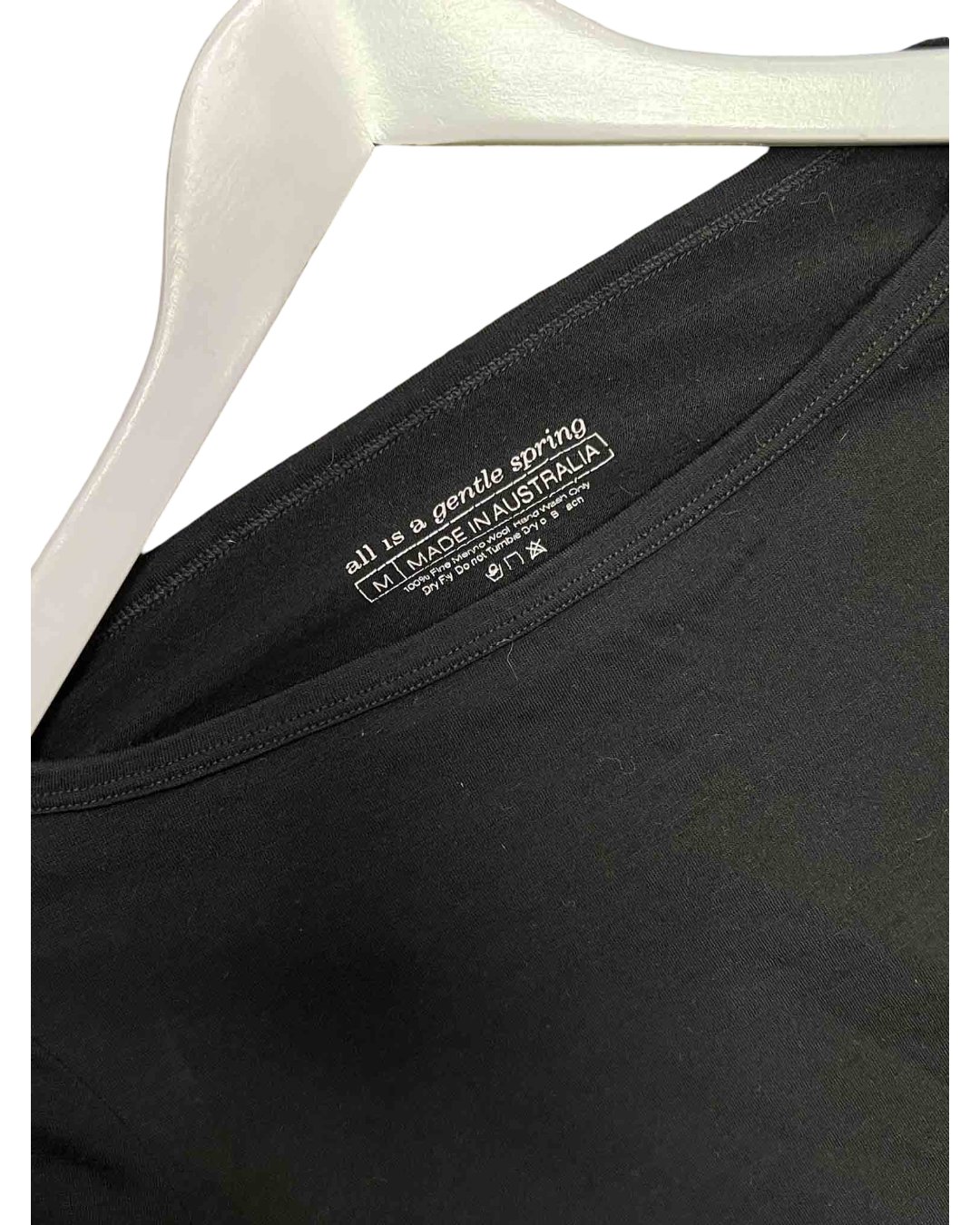 Size M | All Is A Gentle Spring Black Boatneck Top
