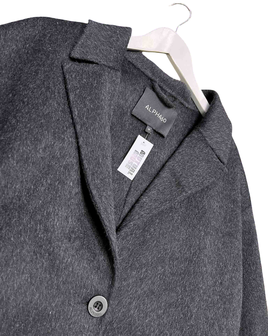 Size S | Alpha60 Grey Wool Leigh Coat