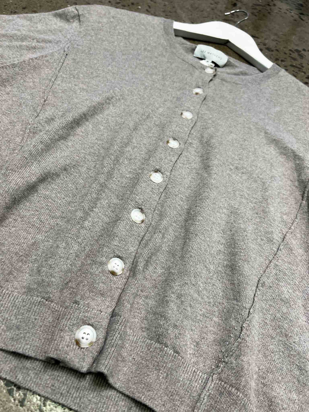 Size XL | Lee Mathews Cotton Cashmere Short Sleeve Cardigan NWT