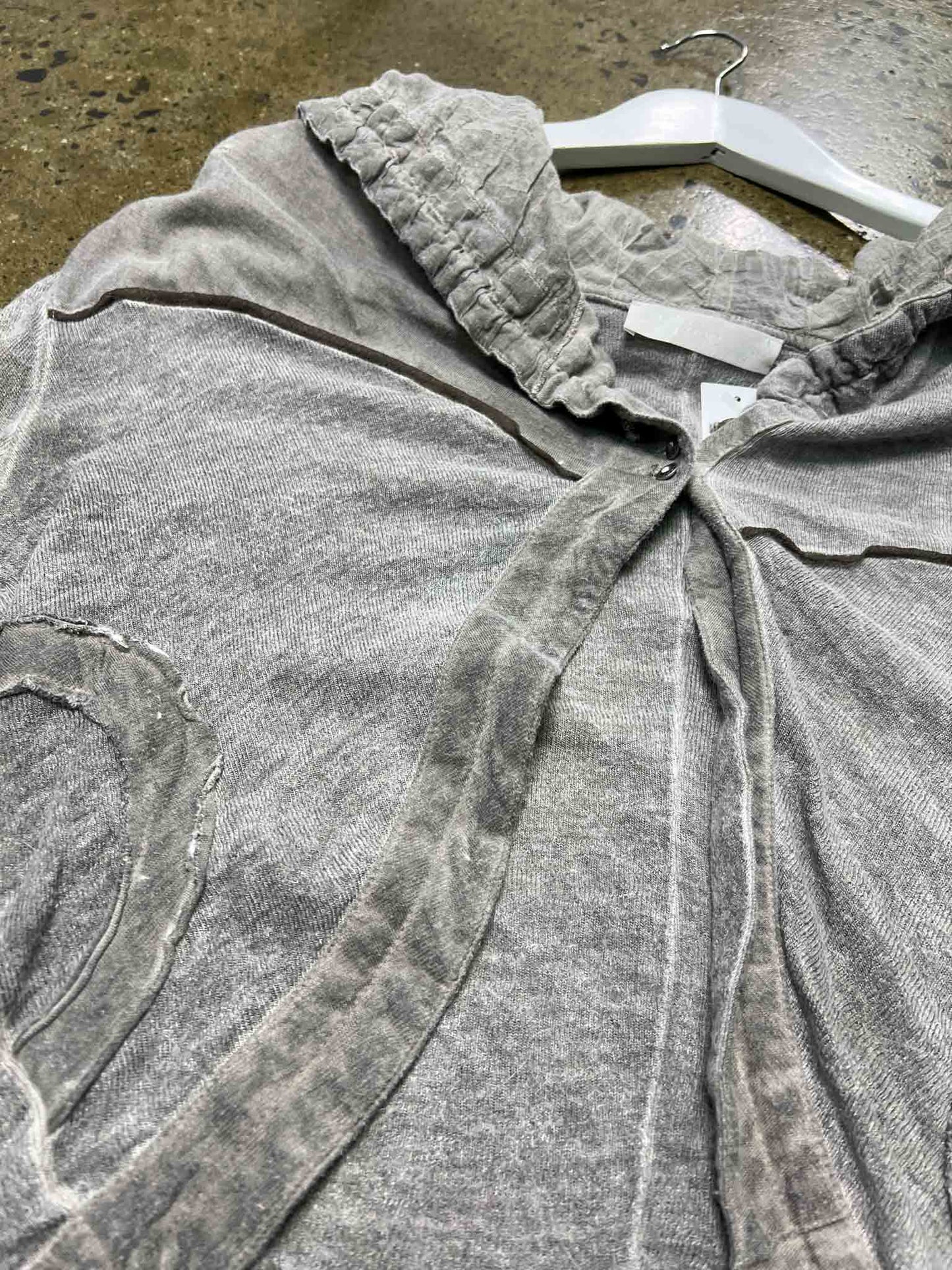 Size XS/S | Fred Sabatier Grey Archive Graphic Cropped Hoodie
