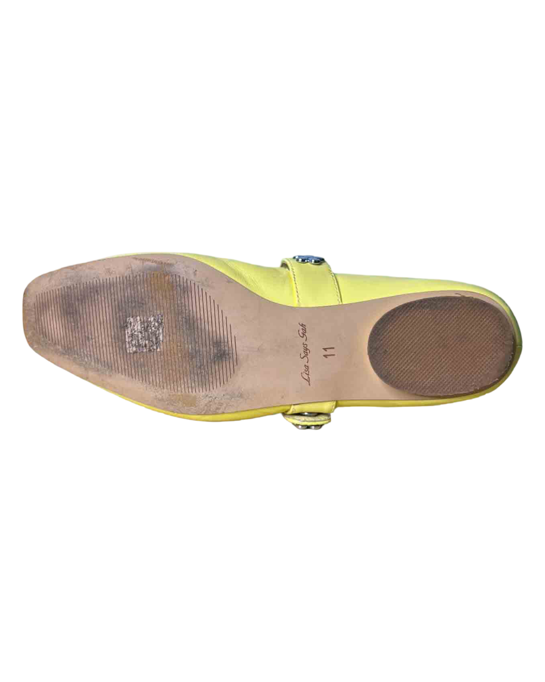 Size 42.5 Lisa Says Gah Yellow Paloma Mary Jane Ballet Flats