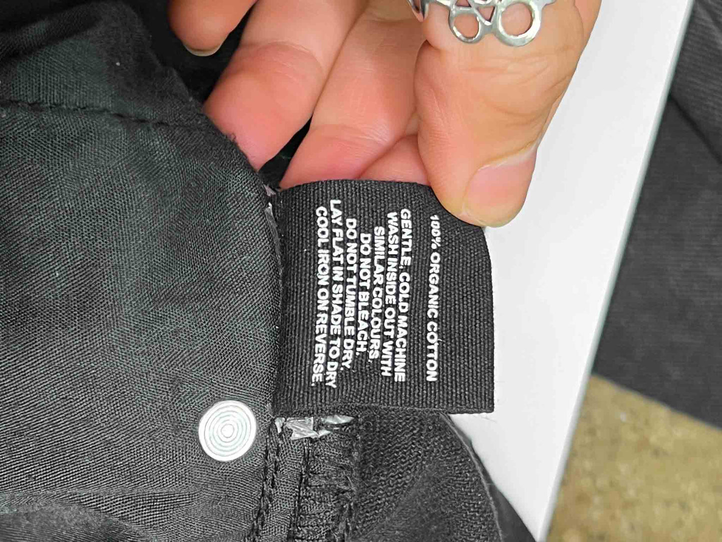 Size 16 (XXL) | Marle Black Organic Cotton Wide Leg Jeans