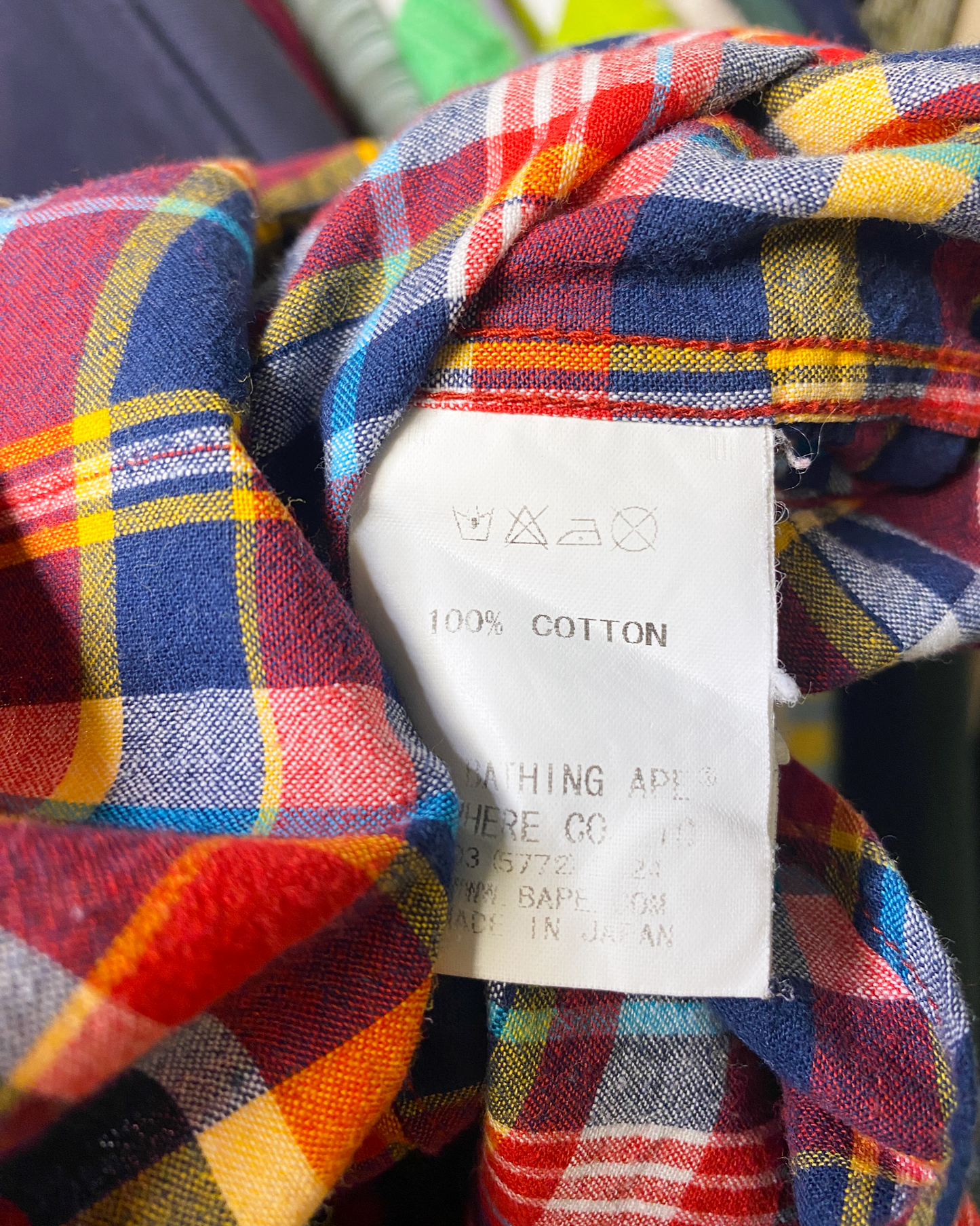 Size M | A Bathing Ape Plaid Cotton Shirt