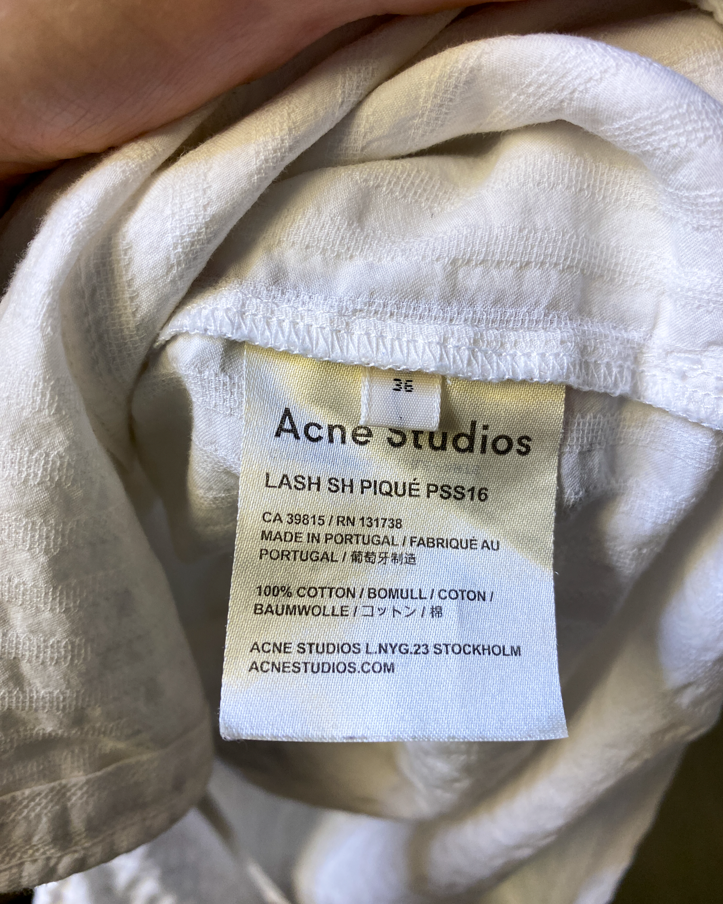 Size 36 (S) | Acne Studios Oversized Cotton Shirt Dress