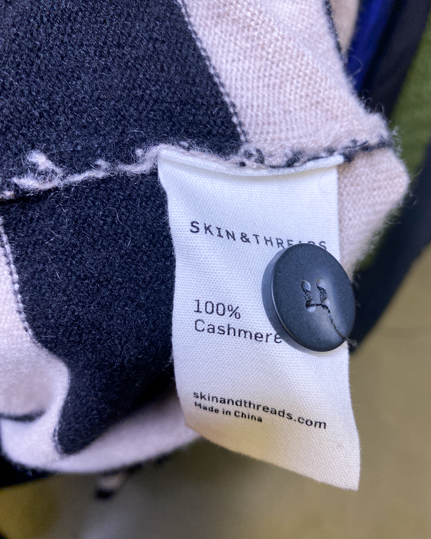 Size 3 (L) | Skin & Threads Striped Cashmere Cardigan