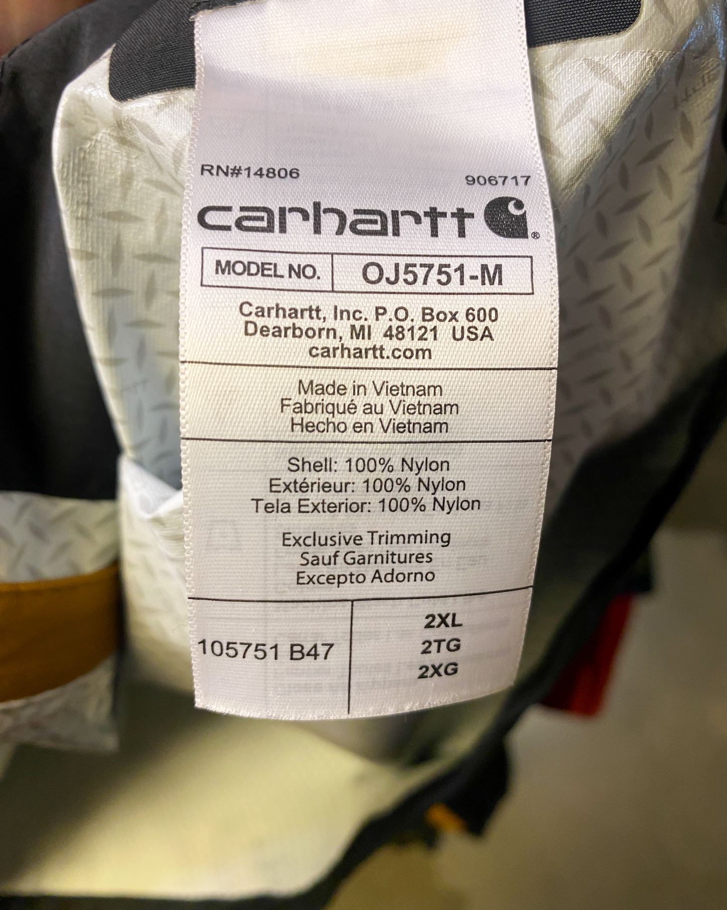 Size 2XL | Carhartt Storm Defender Jacket