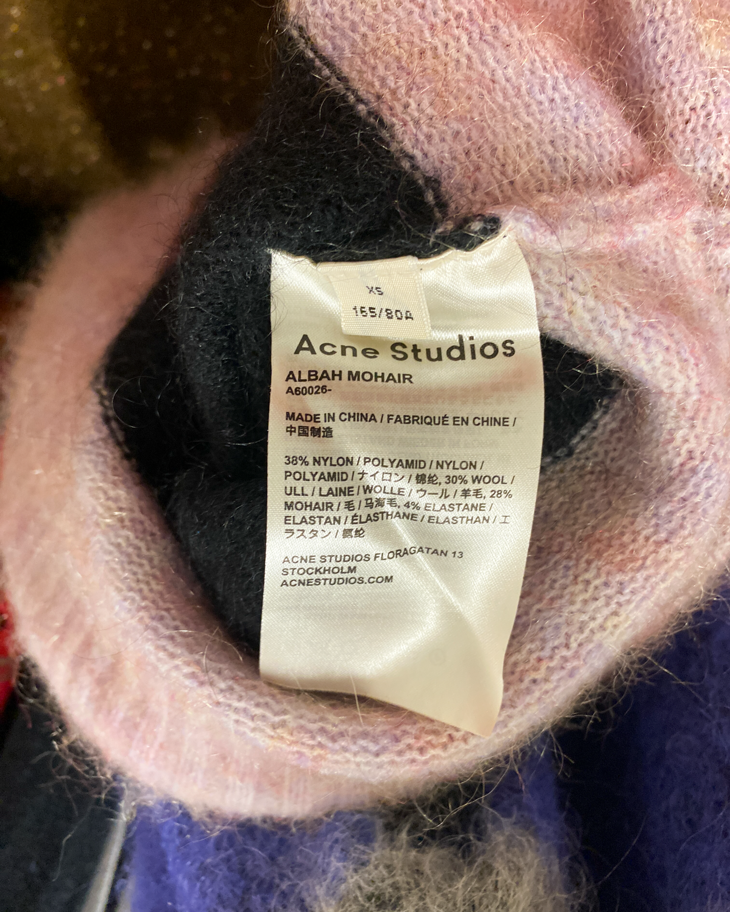 Size XS | Acne Studios Striped Mohair Albah Jumper