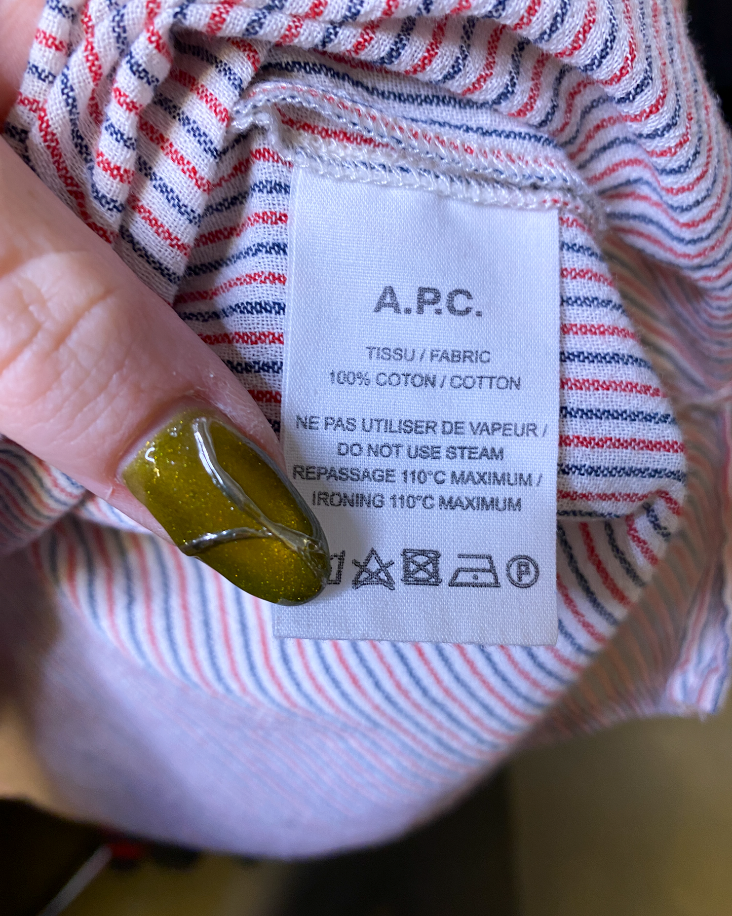 Size S | A.P.C. Striped Cotton Shirt