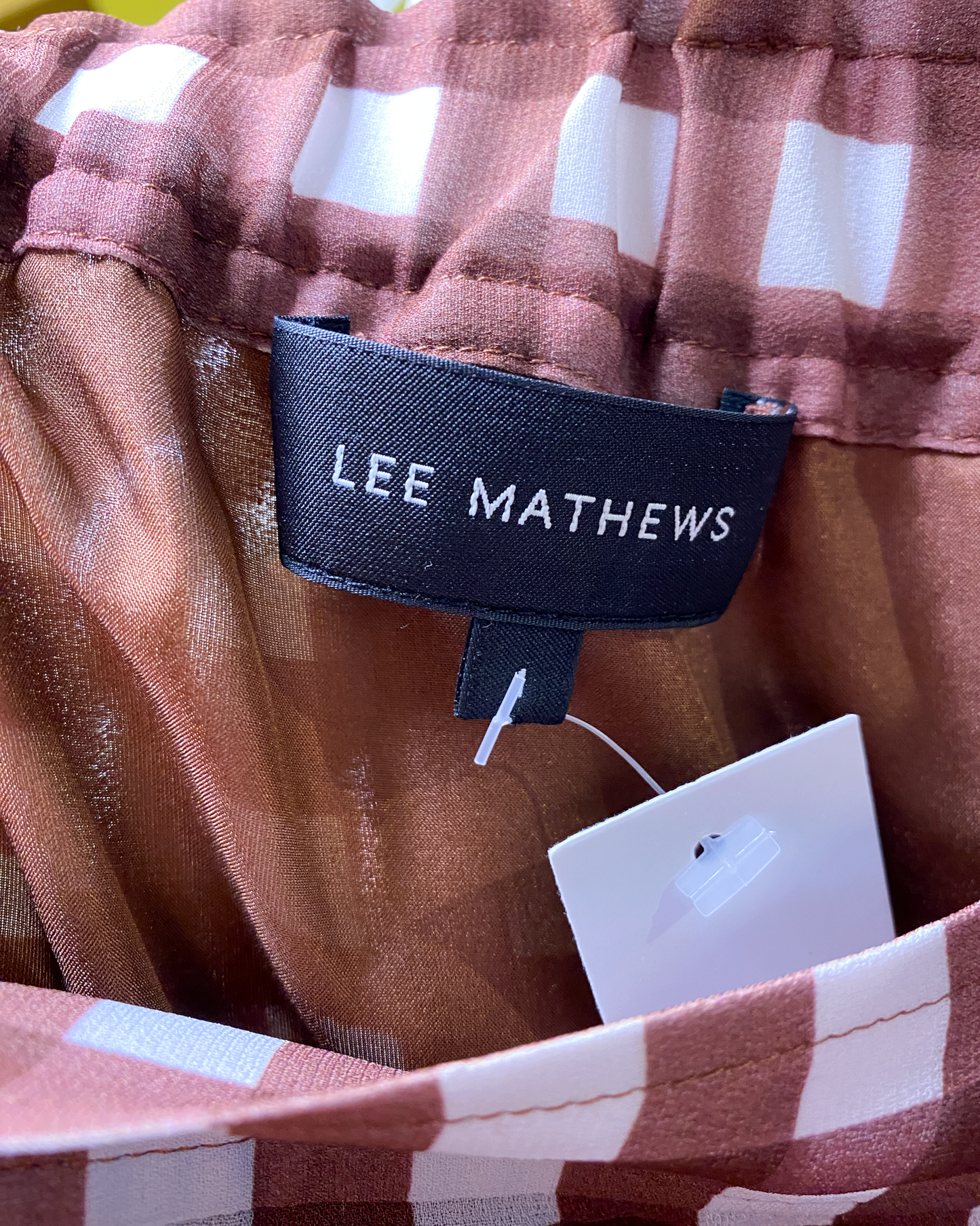 Size S | Lee Matthews Frilly Check Silk Skirt