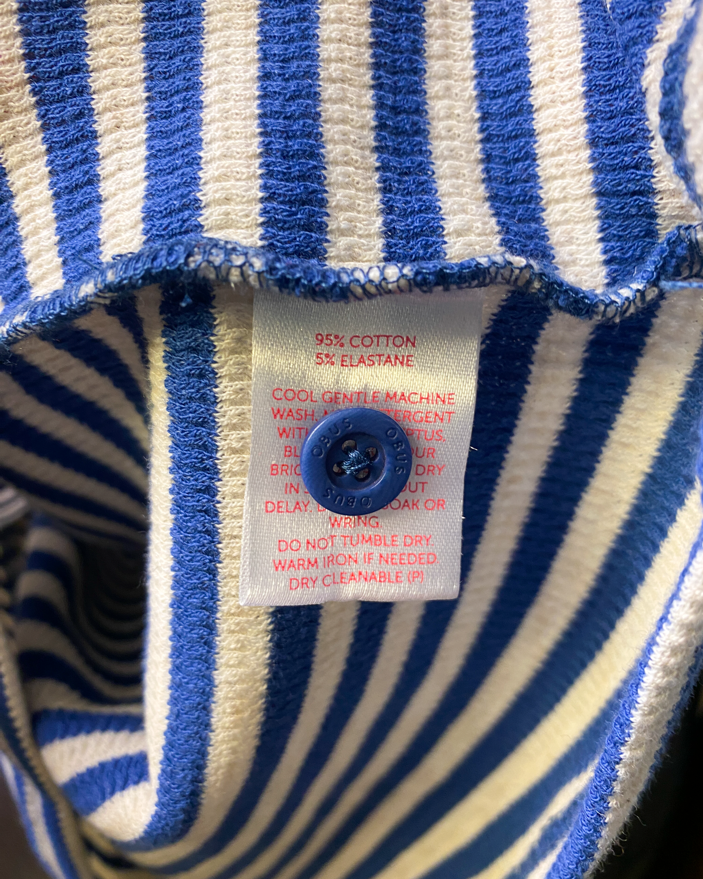 Size M | Obus Striped Henley Tee