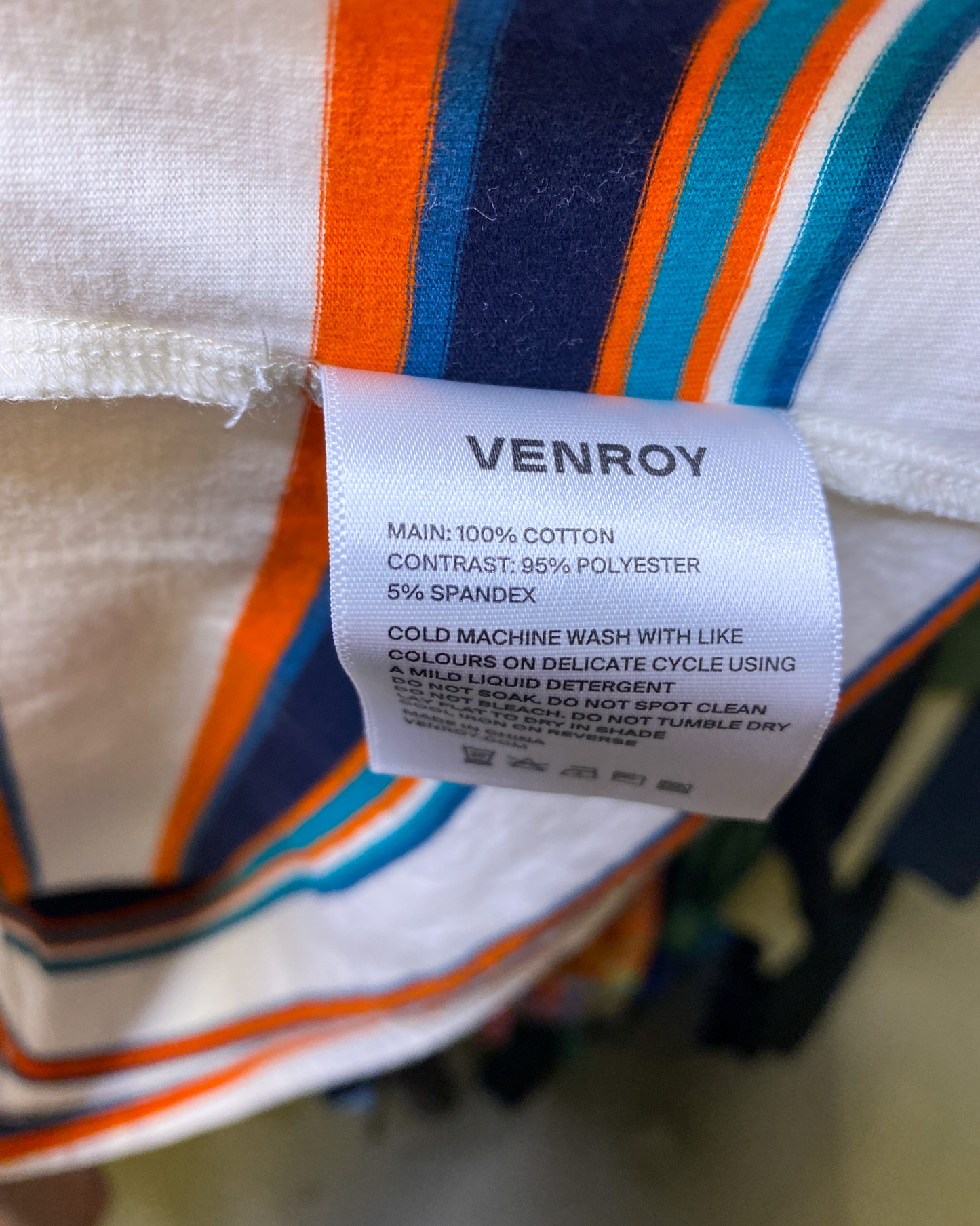 Size L | Venroy Striped Polo Top