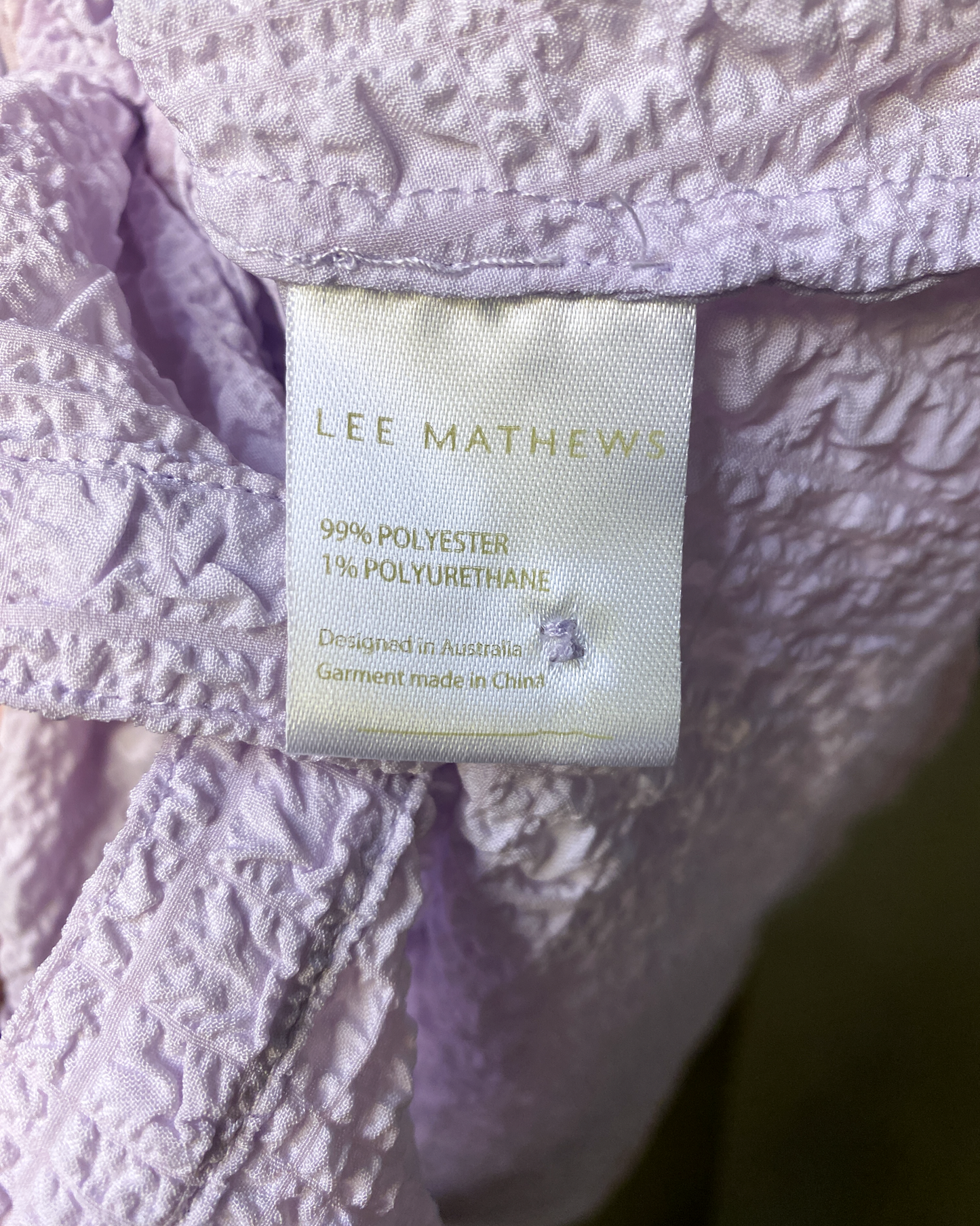 Size 2 (M) | Lee Mathews Violet Crinkle Shirt