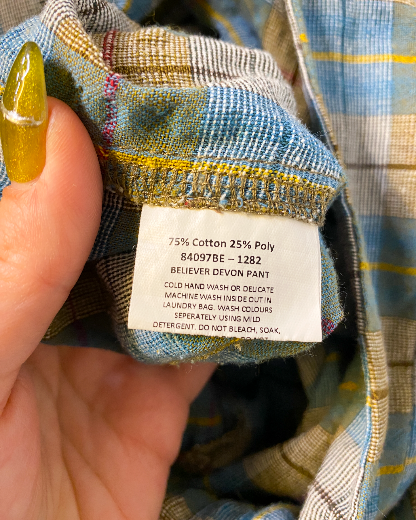 Size 20 | Obi Plaid Pants