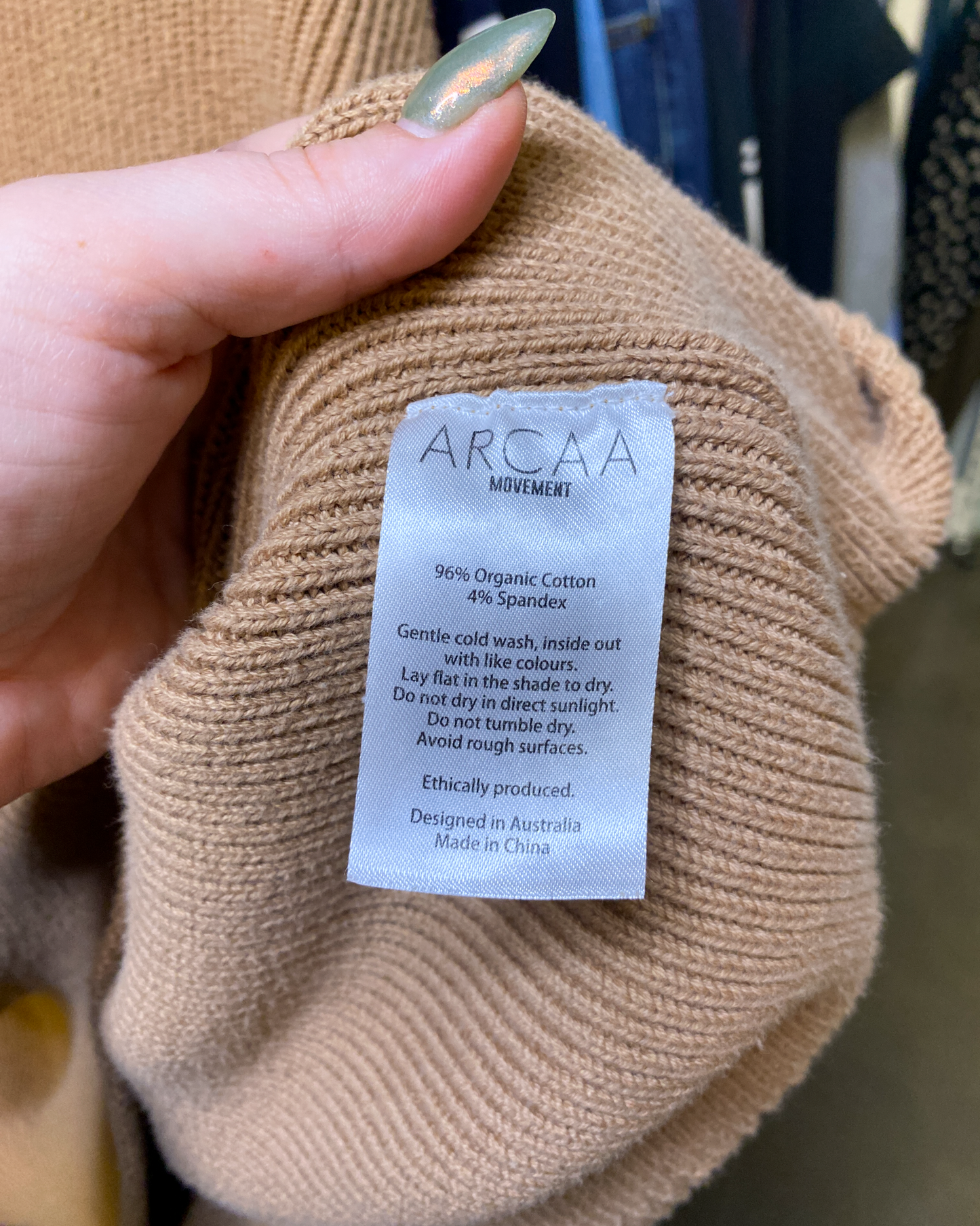 Size S | Arcaa 1/4 Zip Cotton Knit Jumper