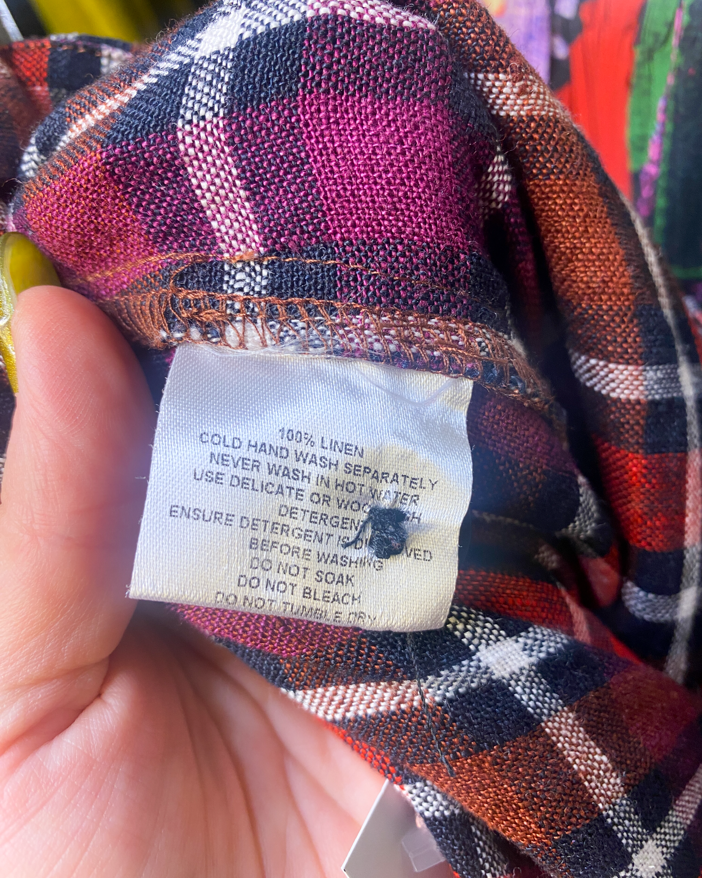 Size S | Alpha60 Plaid Linen Pants