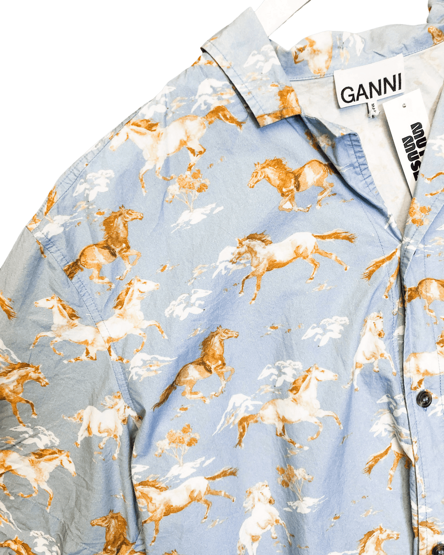 Size 44 (16) | Ganni Cotton Horse Shirt