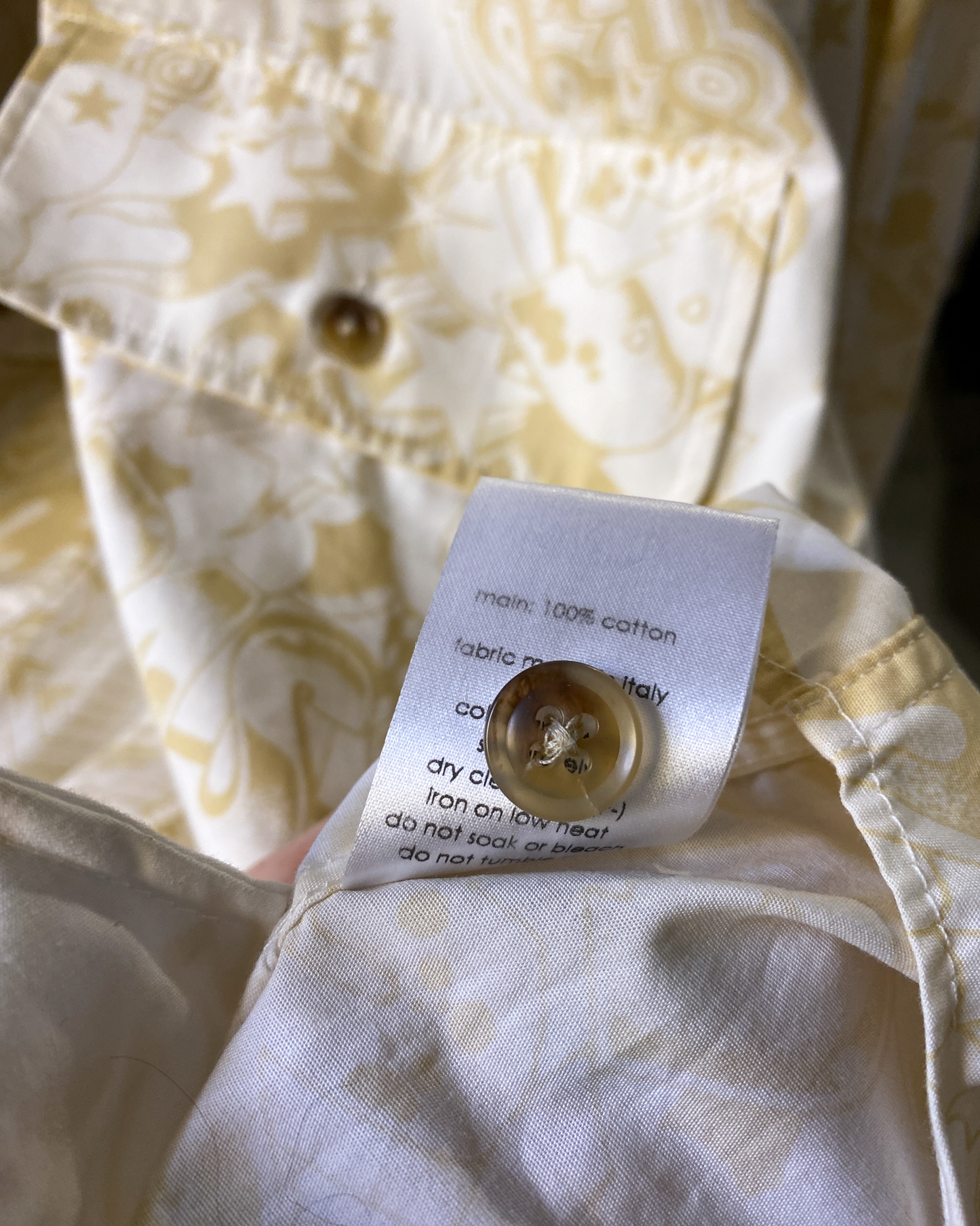 Size XXS | Bassike Print Cotton Shirt Dress