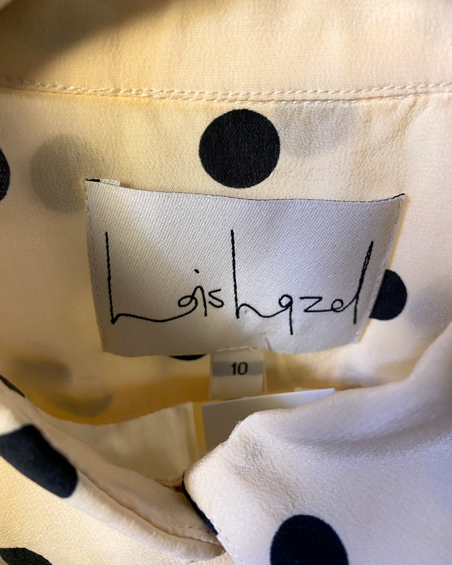 Size 10 | Lois Hazel Polka Dot Silk Shirt