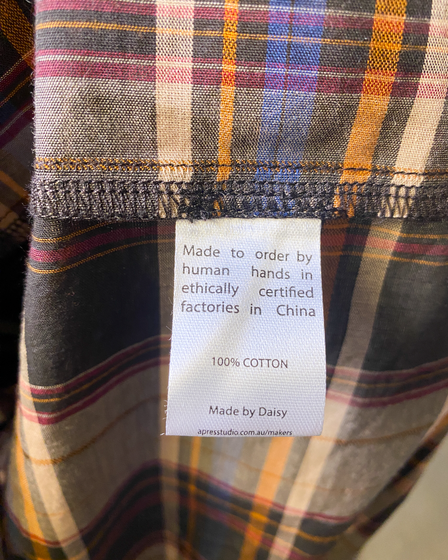 Size 16 | Après Studio Plaid Shirred Mini Dress