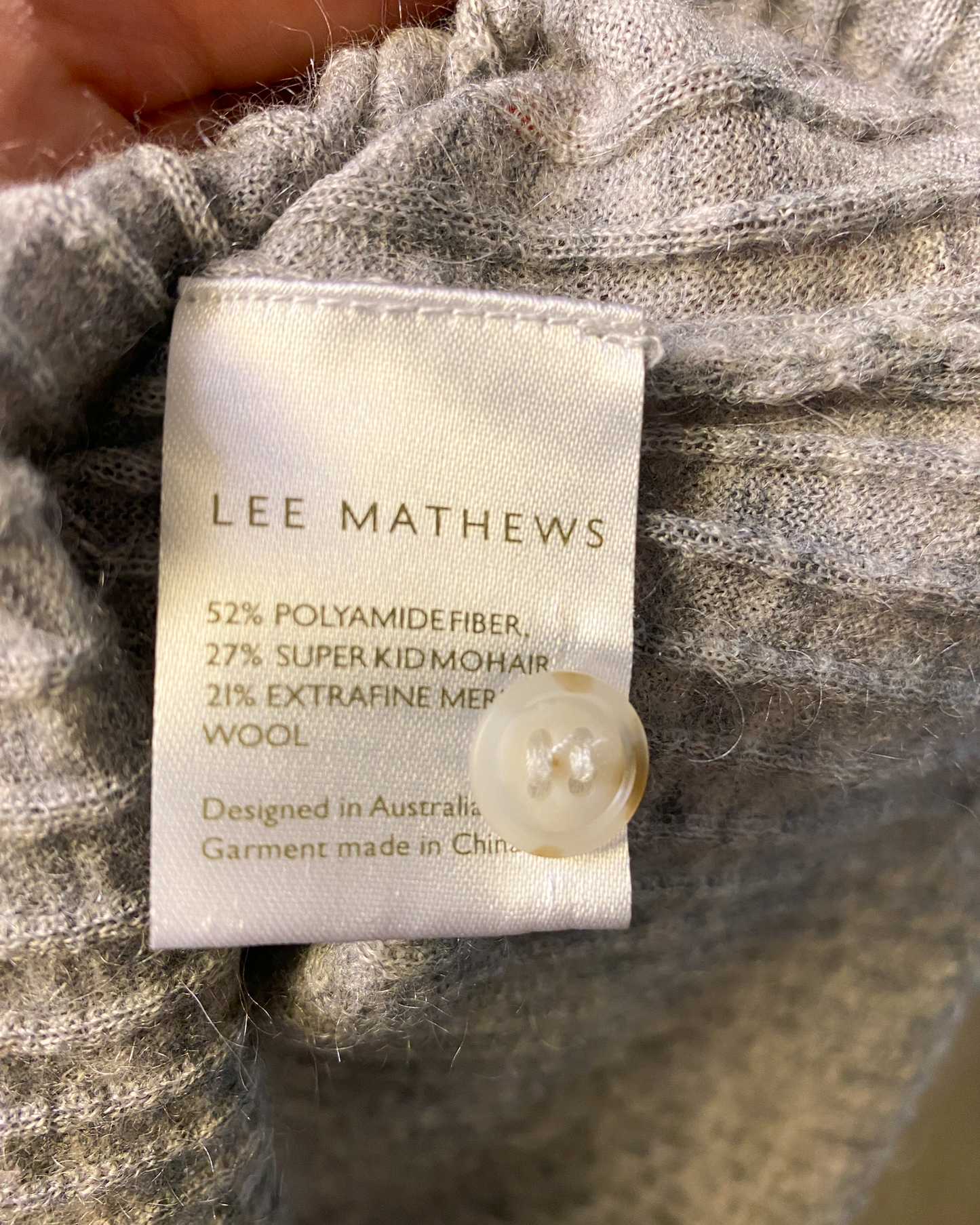 Size S | Lee Mathews Ribbed Wool Polo Top