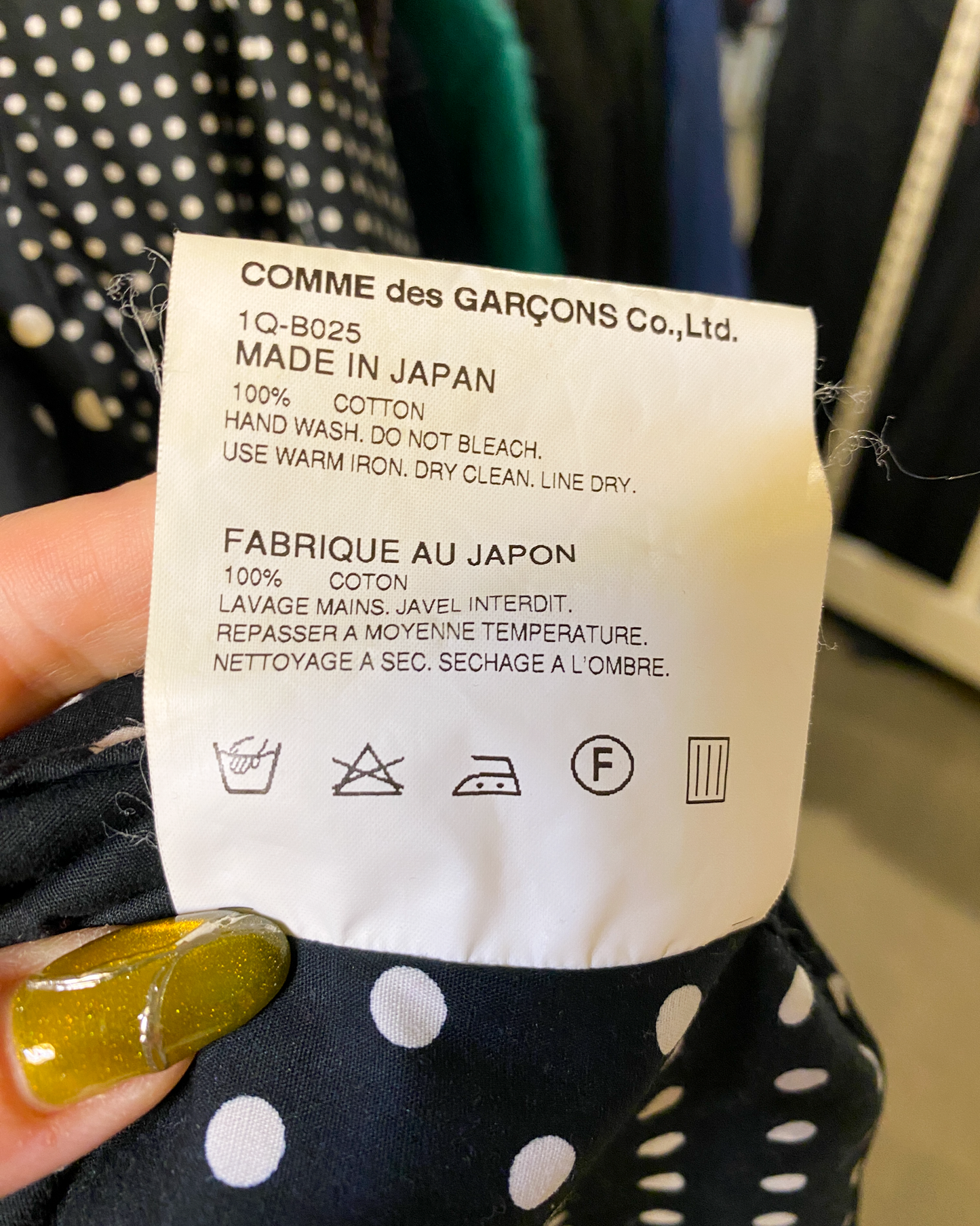 Size XS | BLACK Comme des Garçons Polka Dot Shirt