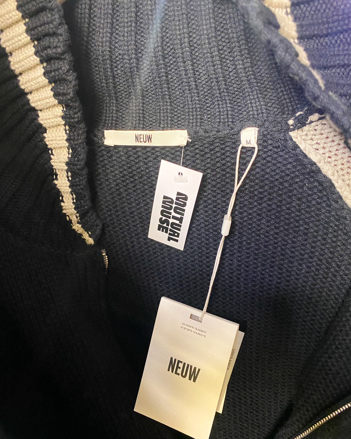 Size M | Neuw Cotton Knit Zip Jumper