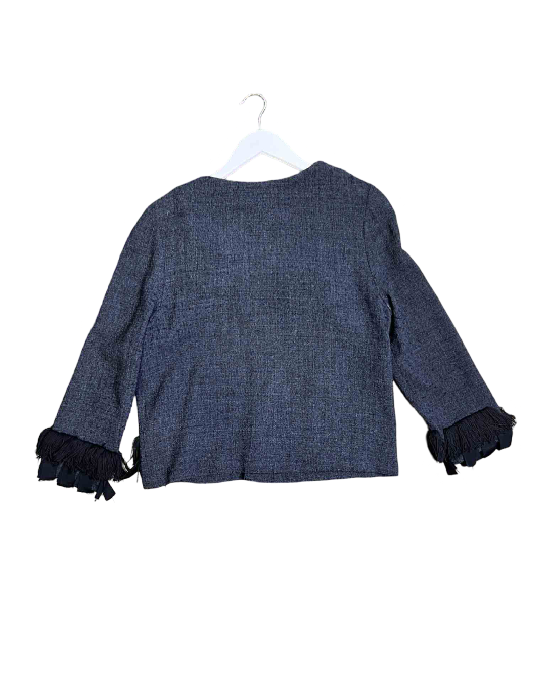Size 12 | Trelise Cooper Charcoal Fringed Jacket