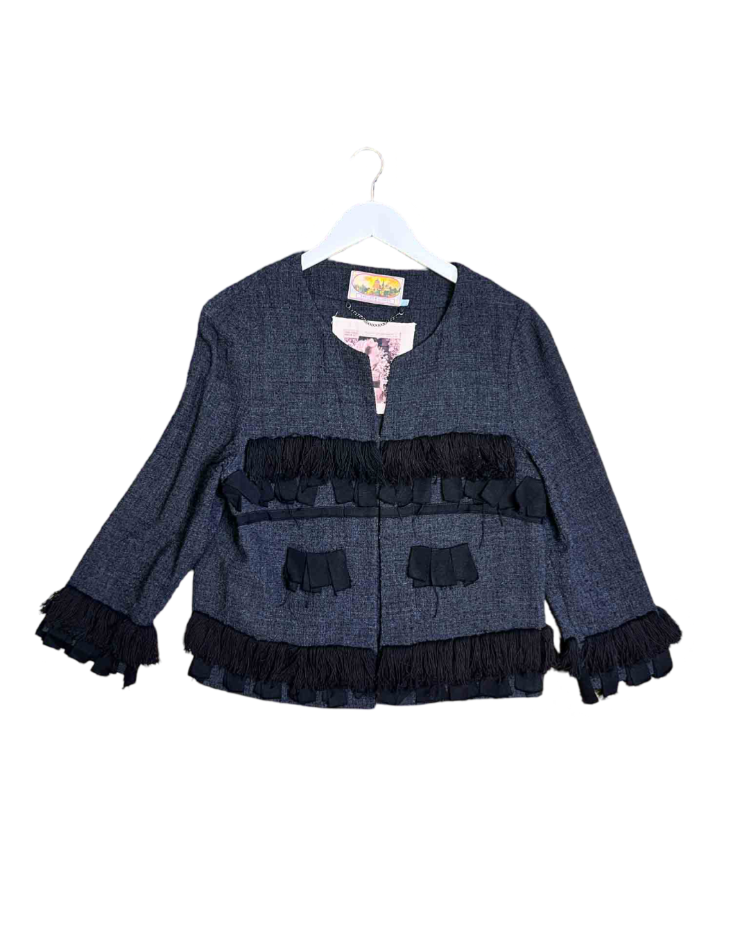 Size 12 | Trelise Cooper Charcoal Fringed Jacket