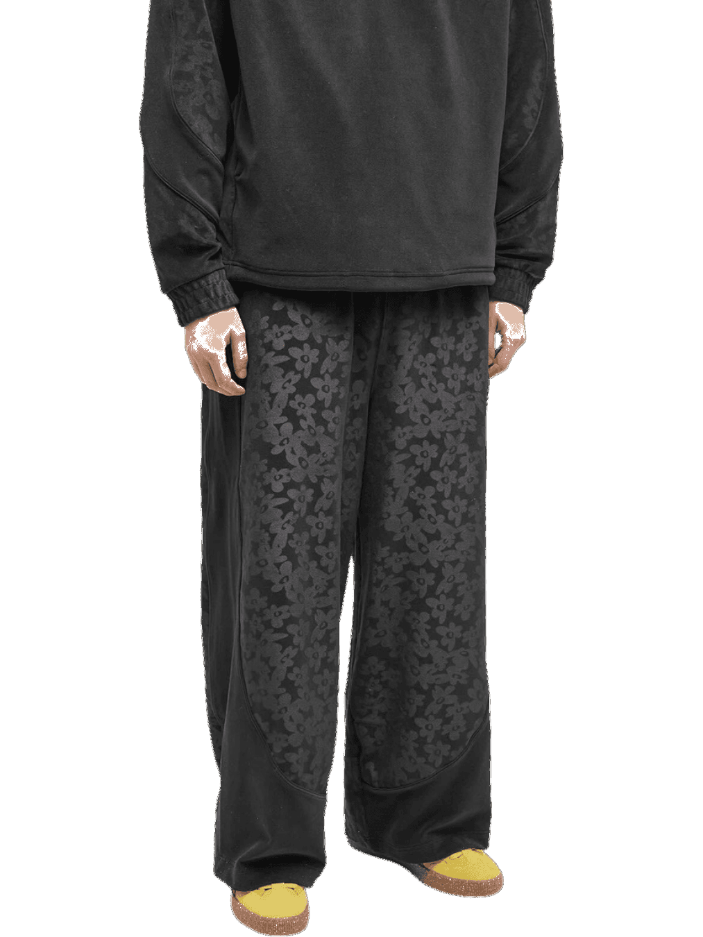 Size L | PAM x Puma Men's Black Velour Pants