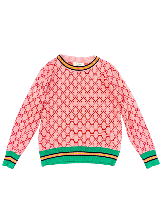 Size S - Frankie's Melbourne Pink Pattern Knit Jumper
