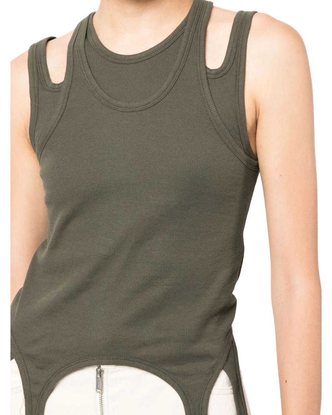 Size L |  Dion Lee Green Double Loop Tank NWT