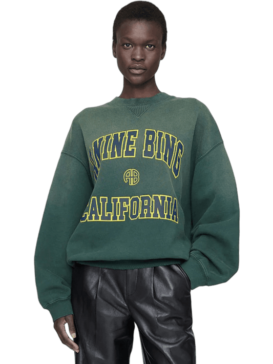 Size M | Anine Bing Jaci Sun Faded Organic Cotton Jumper