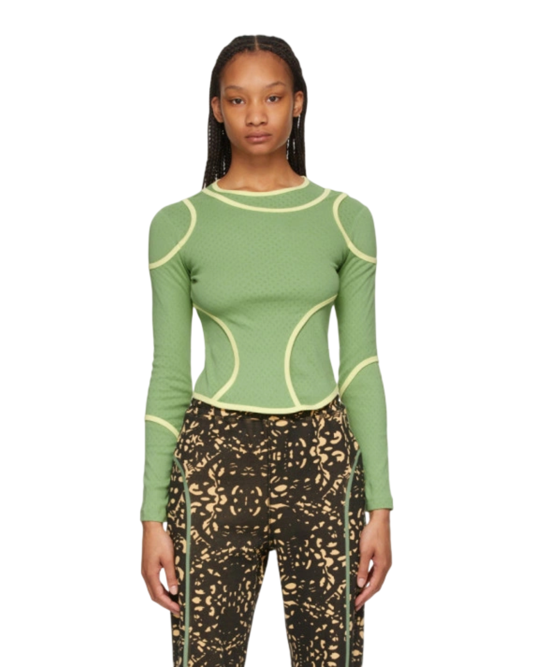Size S | Eckhaus Latta Green Layered Top