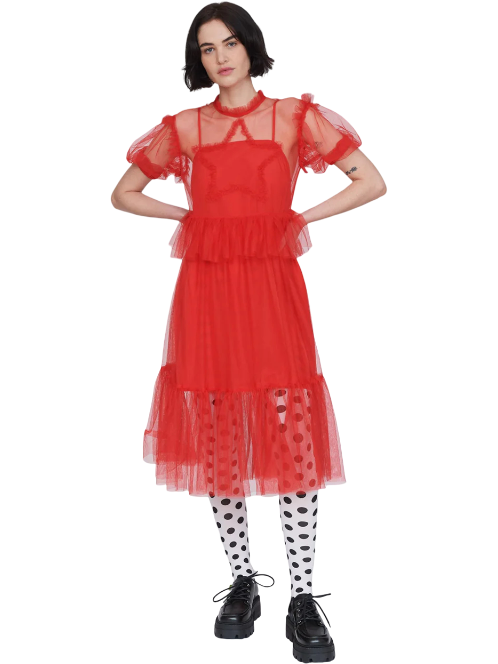 Size XL | Lazy Oaf Oaf Seeing Stars Tulle Dress
