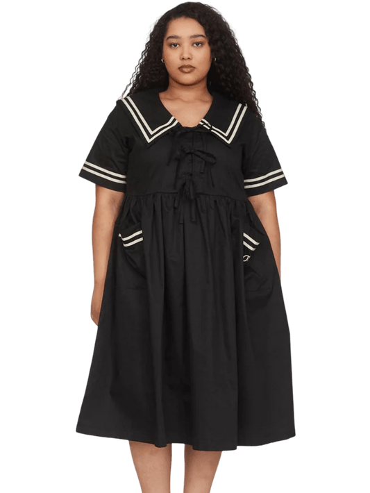 Size L | Lazy Oaf Short Sleeve Sailor Dress