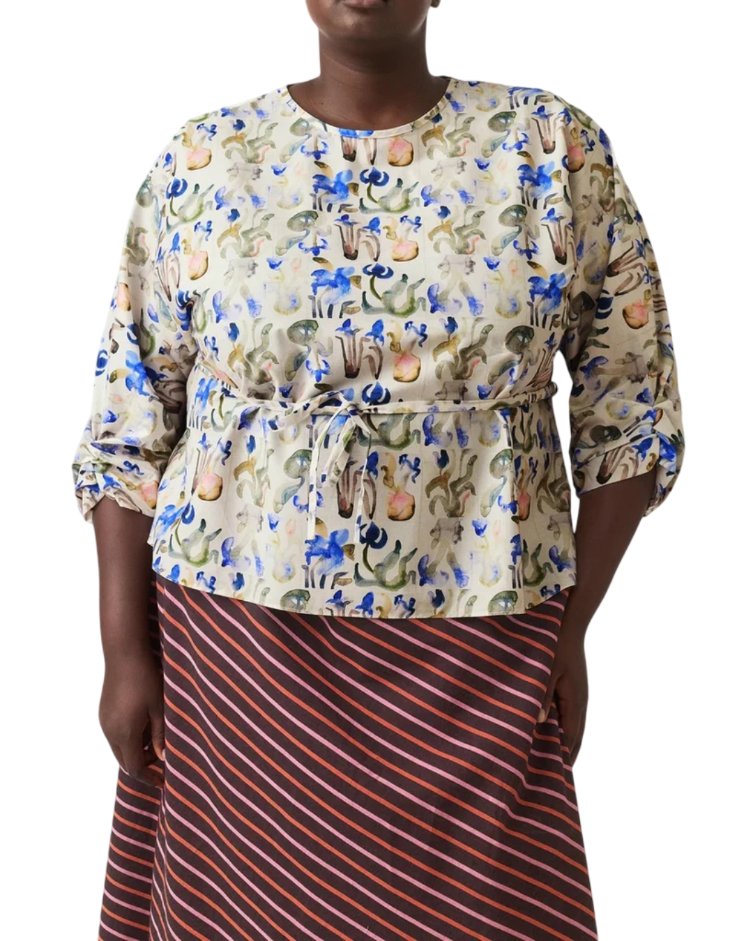 Size 22 (5XL) | Nancybird Zephyr Watercolour Floral Cotton Top