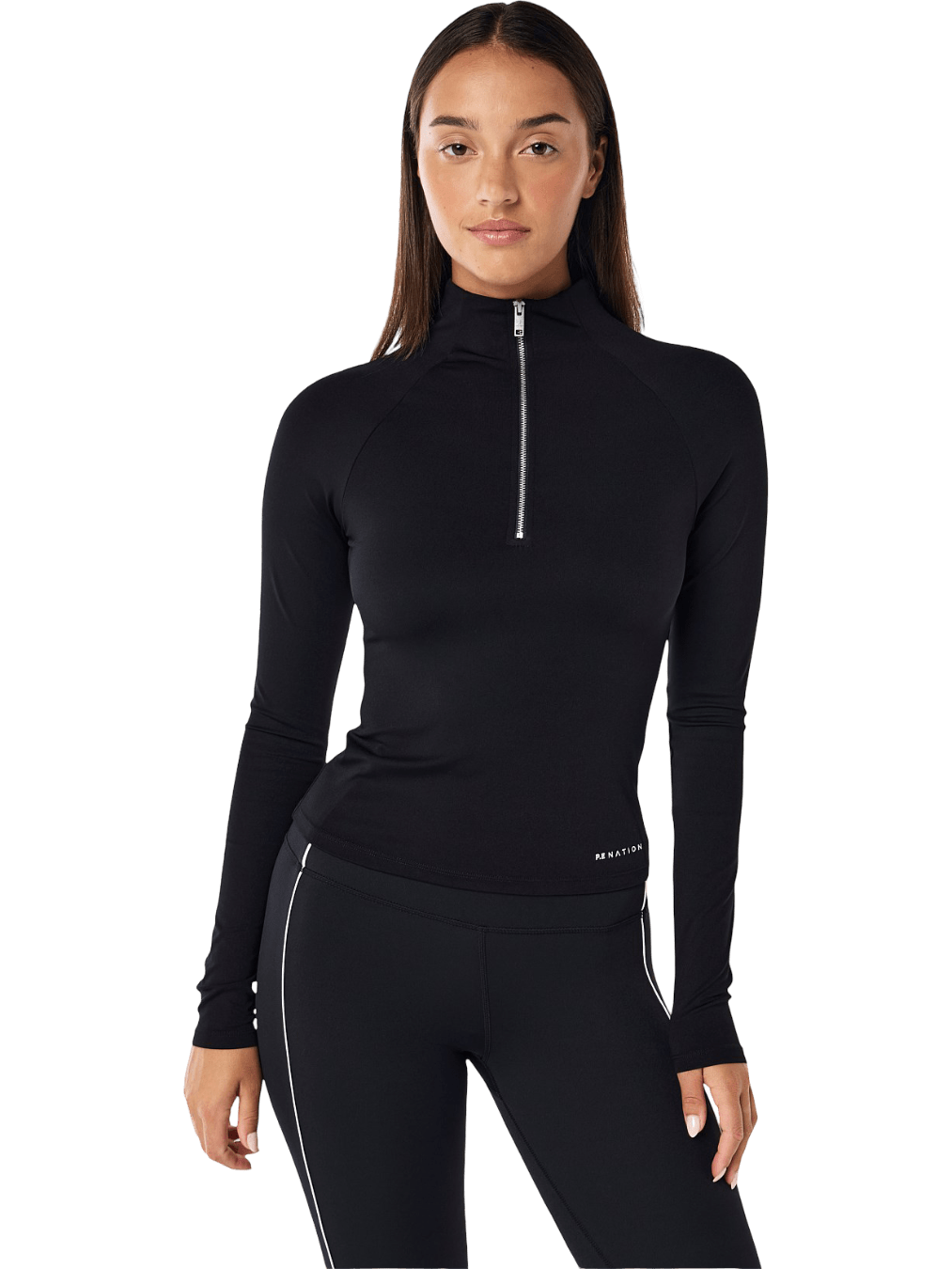 Size M | P.E Nation Routine Quarter Zip Long Sleeve Top