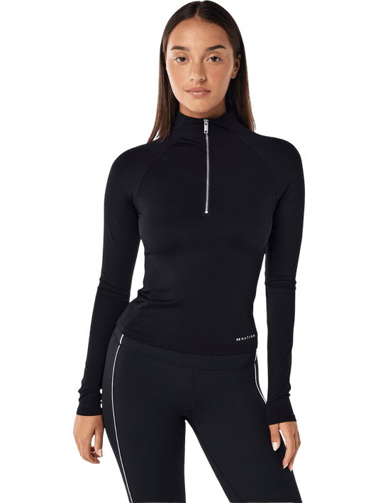 Size M | P.E Nation Routine Quarter Zip Long Sleeve Top