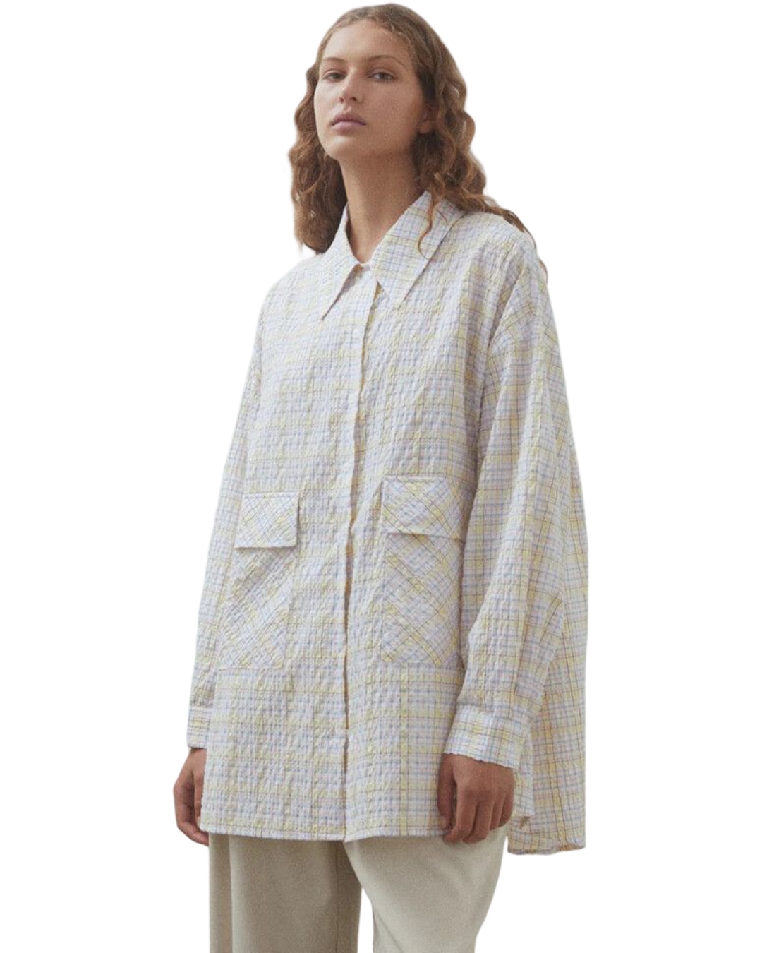 Size M/L | Blanca Gingham Seersucker Shirt