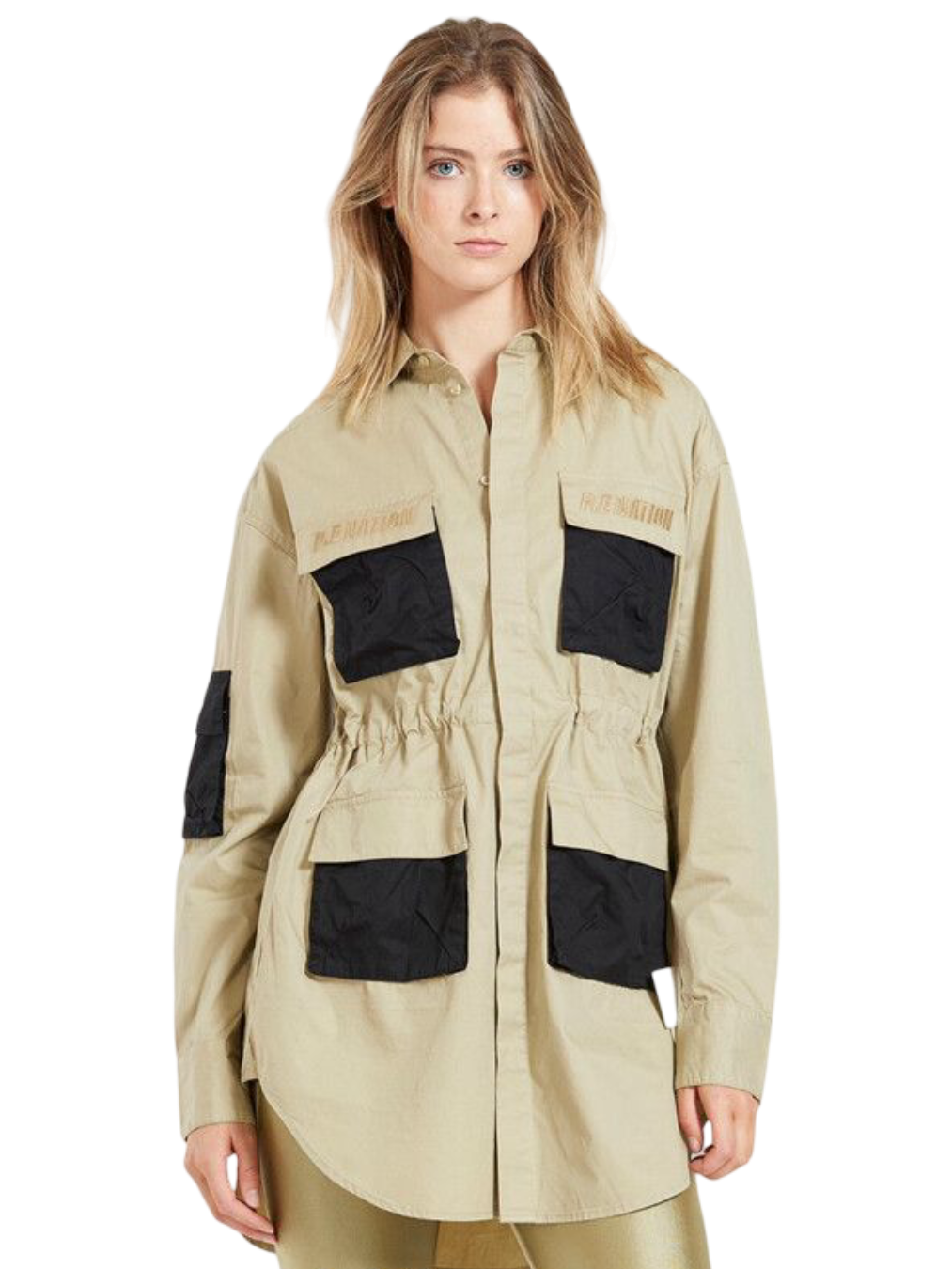 Size S | P.E Nation Longline Cargo Defence Shirt Dress