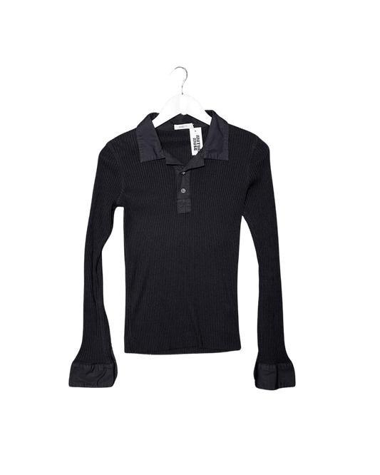 Size XS | Bassike Ribbed Organic Cotton Top