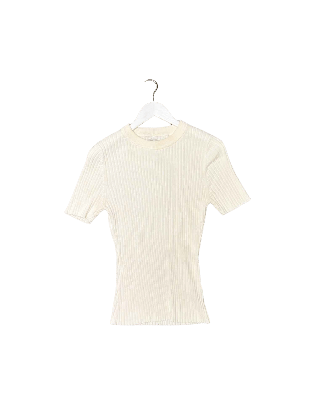 Size 12 | Anna Quan Cotton Cream Ribbed Top