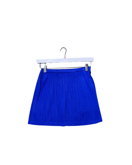 Size 5 (6) | Pleats Please Issey Miyake Cobalt Mini Skirt