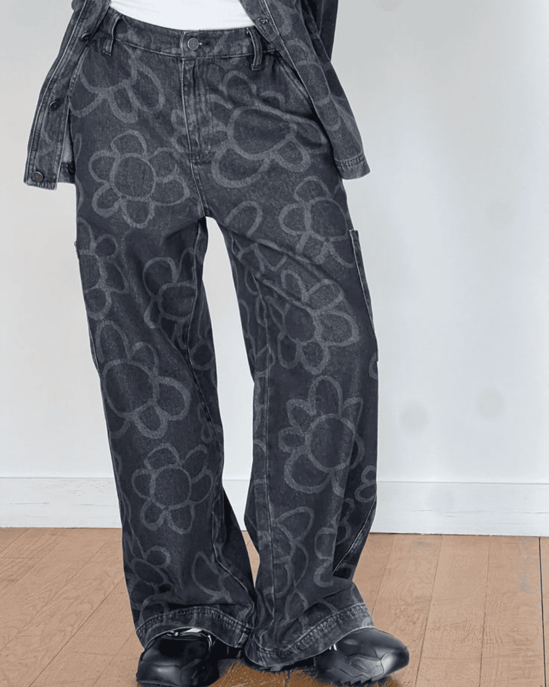 Jeans 36 | Lazy Oaf Floral Flower Scribble Jeans