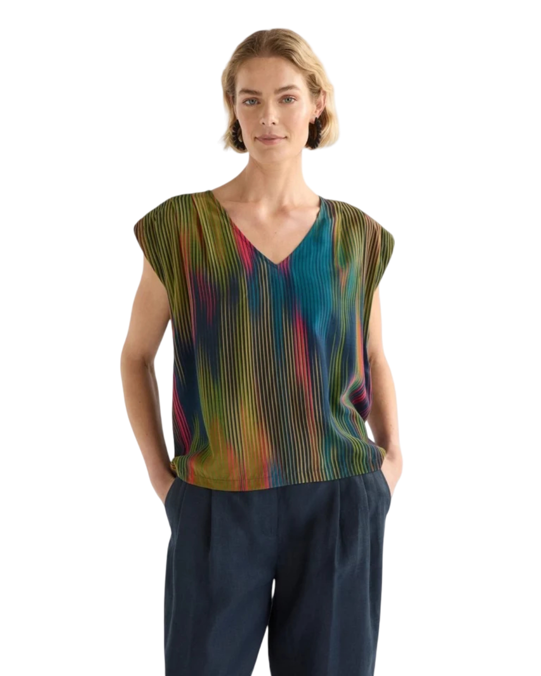 Size 6 (XS) | Elk Multi Striped Top With Tags