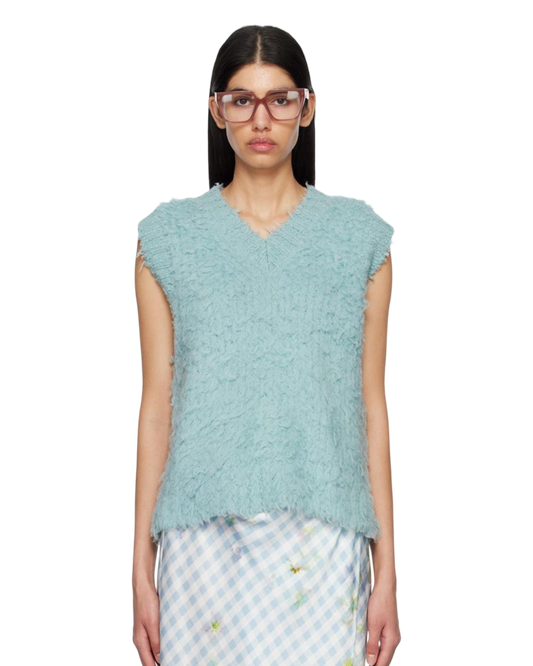 Size XS | Acne Studios Blue Shag Knit Wool Vest