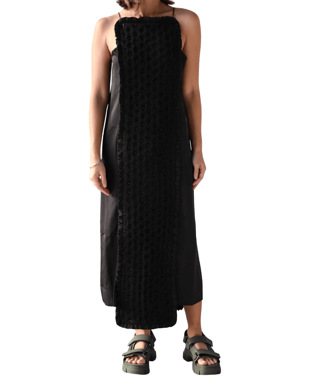 Size 36 (S) | Ganni Smocked Strappy Dress